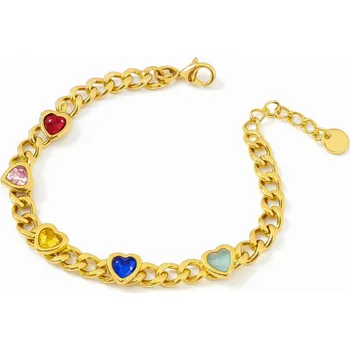 Náramek Flamenco Mystique Pozlacený náramek z chirurgické oceli BST1382 14k zlato