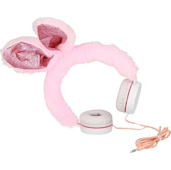 Handsfree Sluchátka GJBY Plush Rabbit růžová