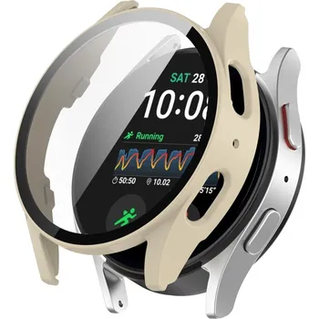 VSECHNONAMOBIL 81150 PC FULL COVER Plastový kryt se sklem pro Samsung Galaxy Watch 7 44mm béžový