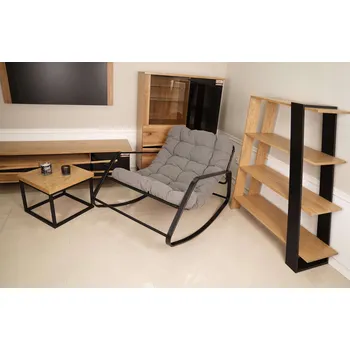 Křeslo Tomido zahradní houpací křeslo Kenia šedé MM-KENIA