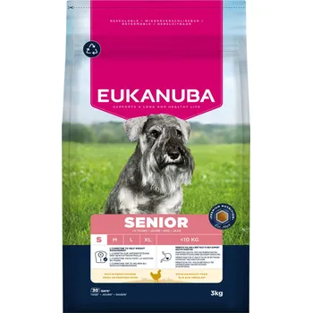 Krmivo pro psa 3kg Eukanuba Premium Nutrition Senior Small Breed Chicken