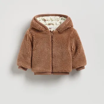 Reserved - Bunda s měkkou teddy podšívkou - kávová - 879GK-84X - 879GK-84X-74