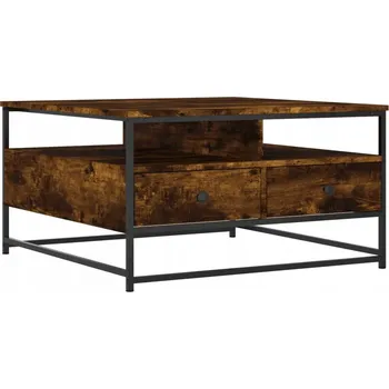 Konferenční stolek Konferenční stolek z dřevěného materiálu 80x80 cm, kouřový dub