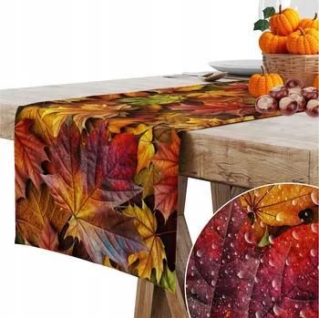 ubrus PODLOŽKA NA STŮL, UBRUS PODZIMNÍ HLADKÝ MATNÝ 40x220 CM, LIST PODZIM, LISTÍ 462