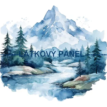 Látkový panel - Zimní krajinka - ZIM-115 Velikost: 30x30cm, Materiál: Bavlna