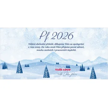 Novoročenka 537 - zasněžená krajina