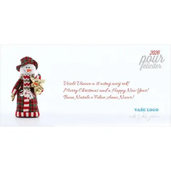 Svatební dekorace Novoročenka 33 – Oblečený sněhulák