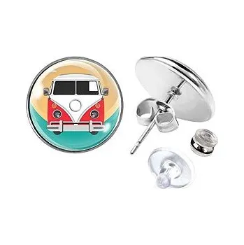 Náušnice Peckové náušky Náušnice z chirurgické oceli 14 mm, Autobus