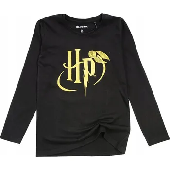 HARRY POTTER Dívčí tričko s dlouhým rukávem BAVLNA ČERNÉ Velikost 152 D060S