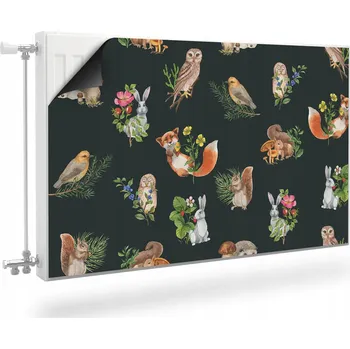Obraz MAGNETICKÁ PODLOŽKA NA RADIÁTOR PRO DĚTI ZVÍŘÁTKA LIŠKY SOVY ZAJÍCI 110x60