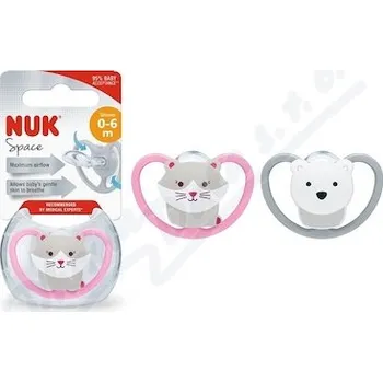 dudlíky NUK Dudlík Space holka SI V1(0-6m) 1 ks BOX 730467