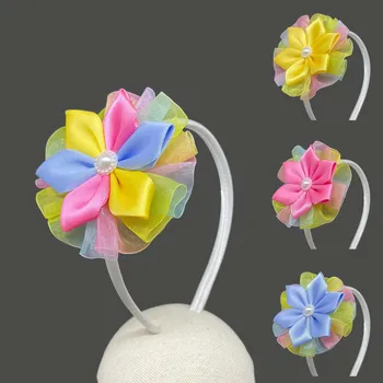 Čelenka Čelenka s kytkou 2v1 - duha2 Barva : růžová, Dárkové balení: ne