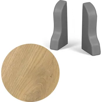 soklová lišta NOVÁK Koncovka k soklové liště MDF 40x20 Dub Charlotte přírodní, 1 pár M08-AMKO017