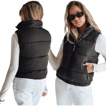 Dámská vesta Dámská prošívaná vesta/černé kraťasy vesta TY4974 - M