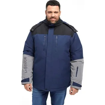 Pánská zimní bunda 53145 tmavě modro šedá 5XL - 8XL vodní sloupec 10.000 mm NORTH - 5XL