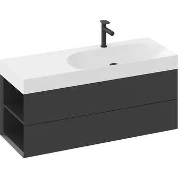 Koupelnový nábytek Ravak Lite skříňka 120x45x43 cm pod umyvadlo závěsná černá X000001880