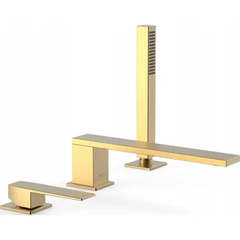 Vodovodní baterie Vanová baterie na okraj vany TRES Slim Exclusive zlatá
