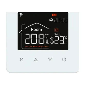 vypínač Termostat pokojové teploty WiFi 86 x 86 mm Chytrý regulátor pro elektrické podlahové vytápění Aplikace v telefonu IP20 bílá