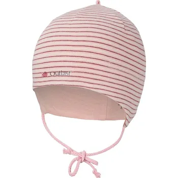 Kojenecká čepice Little Angel Čepice smyk zavazovací Outlast ® Barva: pruh pudrbordó, Velikost: 3 | 42-44 cm