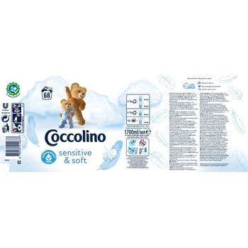 Aviváž Tekutá aviváž COCCOLINO Sensitive & Soft 68 dávek 1,7 l