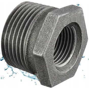 Fitinka REDUKCE ČERNÁ LITINOVÁ SPOJKA 6/4 x 1/2 PALCE