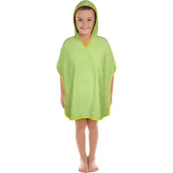 Bellatex Froté pončo Zelená,Žlutá, rozměr vel. 3 - 5 let