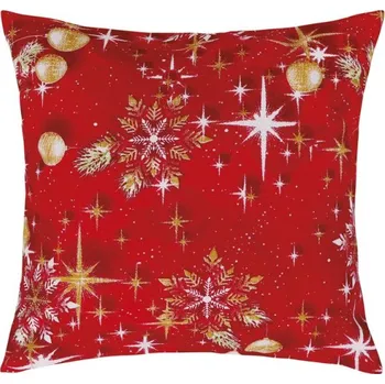 Povlak na dekorativní polštářek Bellatex Povláček Vánoce 45x45 cm Vánoce koule Zlatá,Šedá