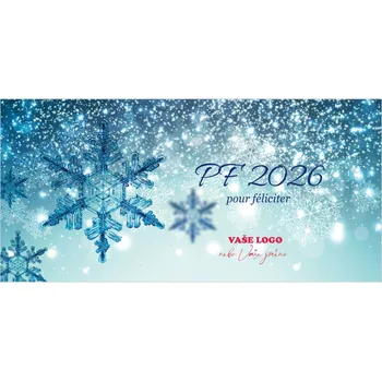 Svatební dekorace Novoročenka 417 – Zamrzlé vločky s třpytem v pozadí