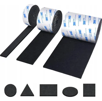 Podložka pod nábytek PODKŁADKI FILCOWE SAMOPRZYLEPNE NA NOGI ŽIDLE STŮL POD NÁBYTEK 3ks ČERNÉ