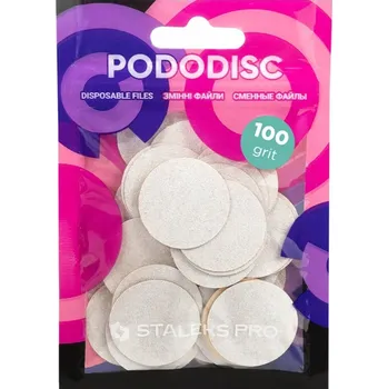 Vrták PODODISC STALEKS Vyměnitelné brusné kotoučky L, zrnitost 100, BÍLÉ