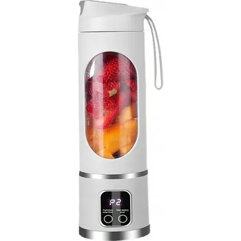 Přenosný BEZDRÁTOVÝ mixér na smoothie, džusy 450ml LED displej, mixování v nádobě