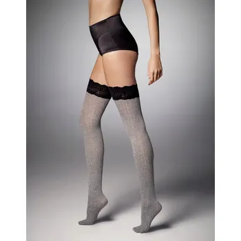 Dámské punčochy Veneziana dámské samodržící punčochy matné 60 DEN velikost 3/4