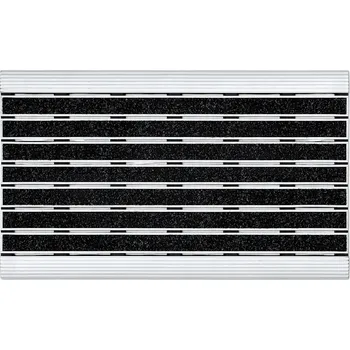 VENKOVNÍ ČISTICÍ ZÓNA PŘED DVEŘE 44X70 CM VELKÁ GUMOVÁ PRÉMIOVÁ NA BOTY ŠEDÁ