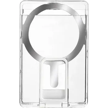 Enem Průhledná MagSafe peněženka se stojánkem - Stříbrná IR-MAGPP-03