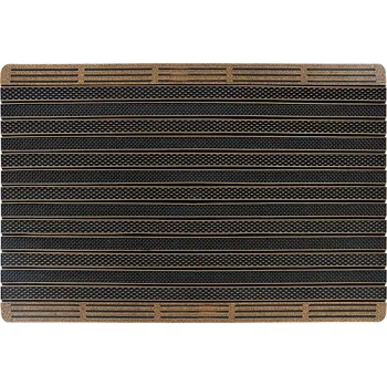 Rohožka PRÉMIOVÁ VENKOVNÍ ROHOŽKA PŘED DVEŘE 60x90 VELKÁ GUMOVÁ NA BOTY HNĚDÁ