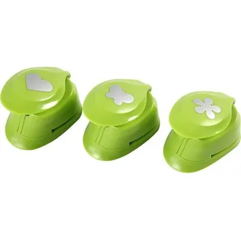 Děrovačka Creative Raznice na papír sada 3 ks - KYTKA, MOTÝL A SRDCE 2,5, cm