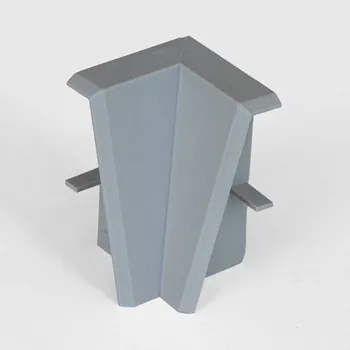 soklová lišta NOVÁK Vnitřní roh k soklové liště MDF 40x18 cement light grey/broušené stříbro, 1ks M13-ABVR003