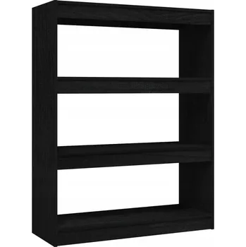 Knihovna Černý borovicový regál 100x30x103 cm