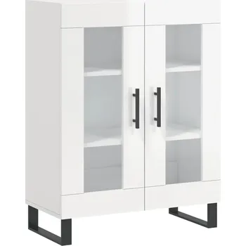 Komoda Skříňka skleněná bílá 69.5x34x90 cm