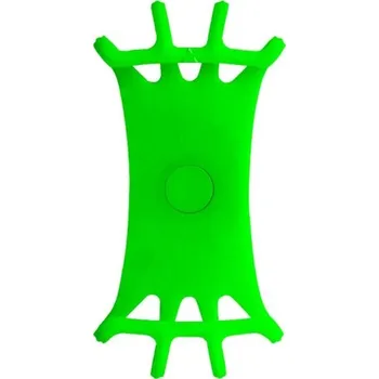 Univerzální silikonový držák telefonu na kolo motocykl či kočárek 360° otočný stojánek na řídítka pro GPS a mobilní navigaci zelená