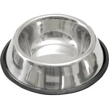 Miska pro psa Jedna kovová miska FloraZoo stříbrná 0,9 l