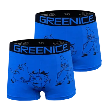 Bezešvé boxerky Greenice - Art:4919 ( 2 ks v balení ) Barva: Světle modrá, Velikost: M/L