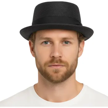 Klobouk Letní černý porkpie klobouk od Bailey - Waits Velikost: 61 cm (XL)