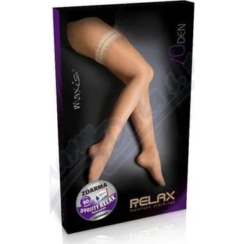 Dámské punčochy Maxis NEW RELAX 70 DEN AG krajka vel.L světlá