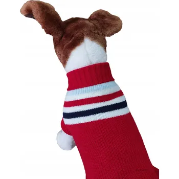 Obleček pro psa SVETR PRO PSA ZIMNÍ VLNĚNÝ ČERVENÝ SVETR PRO VELKÉ PSY L