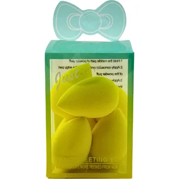 Make-up SET 6ks - Mini make-up houbičky žluté 27282-29