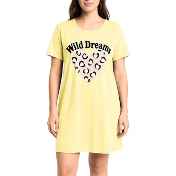 Body Noční košile s krátkým rukávem Wild Dreams 6564 3XL žlutá