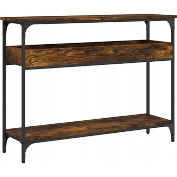 Konferenční stolek Konzolový stolek dřevo/kov 100x29x75 cm, dub