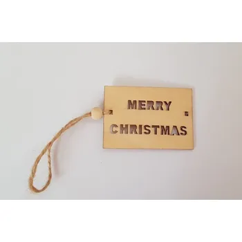 Vánoční ozdoba Dřevěná ozdoba Merry Christmas