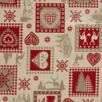 Plátno Canvas, Srdce a nášivky (E) (Dekorační plátno z Kolekce Srdce)